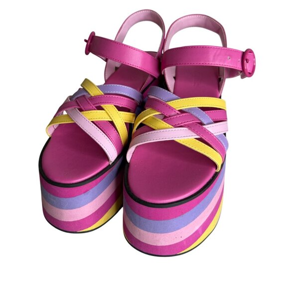 Dolls Kill Sugar Thrillz Friends Are Forever Platform Sandals 7M - Picture 2 of 6